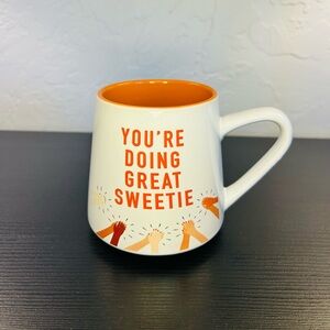 Inspirational Orange and White Mug